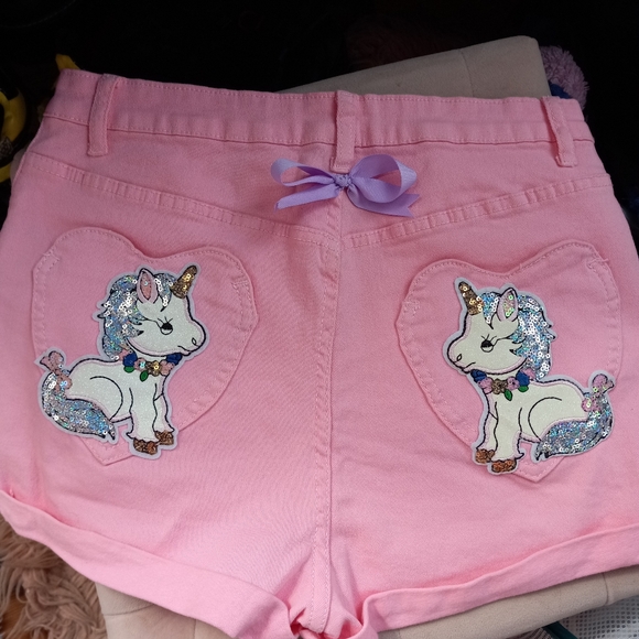Fandom themed OOAK customized denim shorts! Spring drop! PRICE FIRM! - Picture 15 of 16